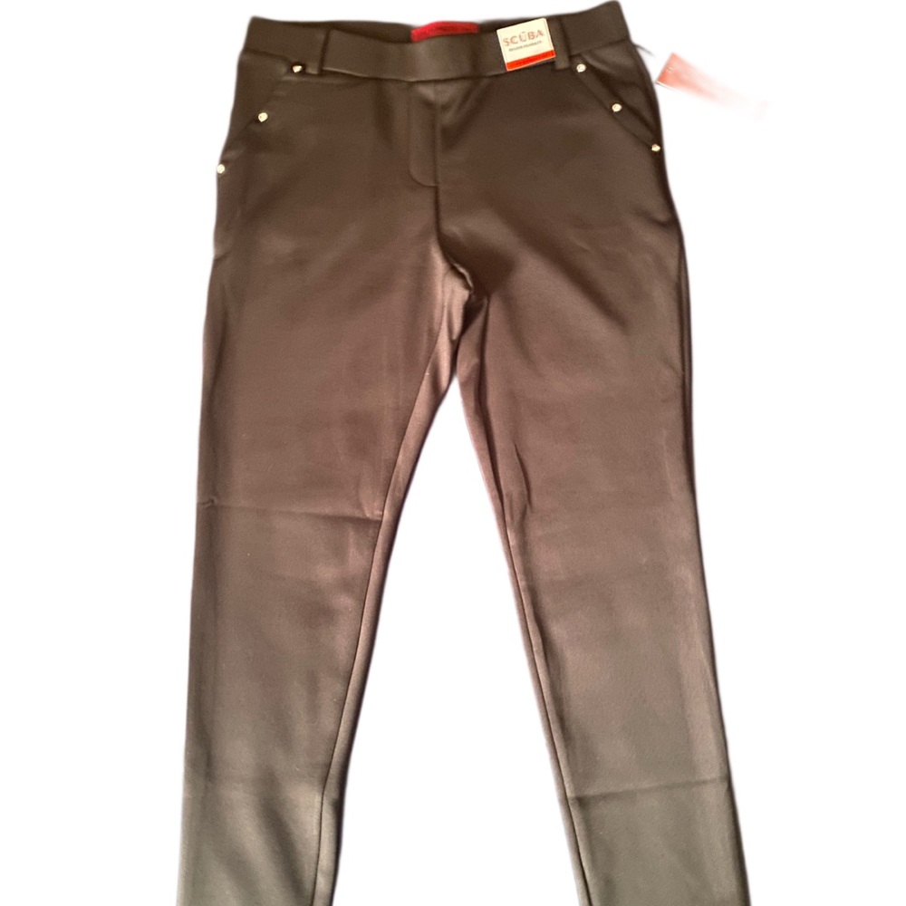 NWT Scuba Brand Black Pants with Rhinestone Embellishments